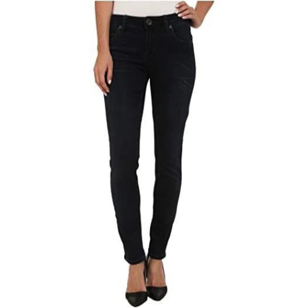 Kut from the Kloth Diana Skinny Black Jeans Sz 14